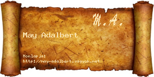 May Adalbert névjegykártya