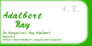 adalbert may business card